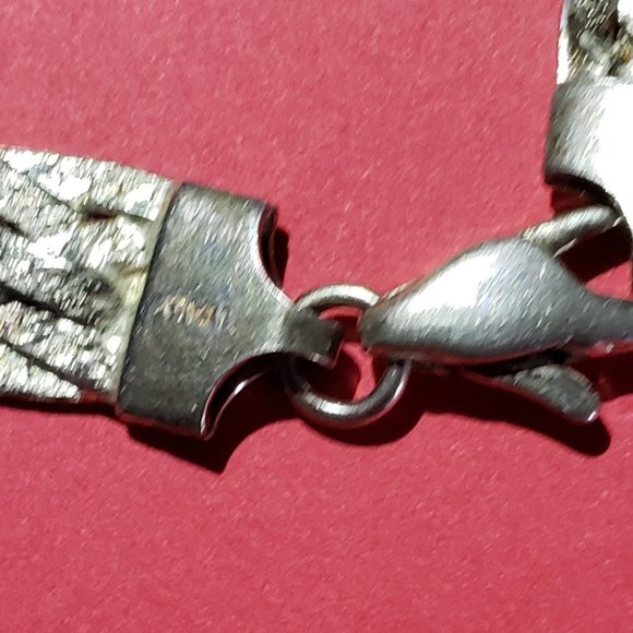 Vintage 925 Sterling Silver Braided Necklace - Picture 4 of 6